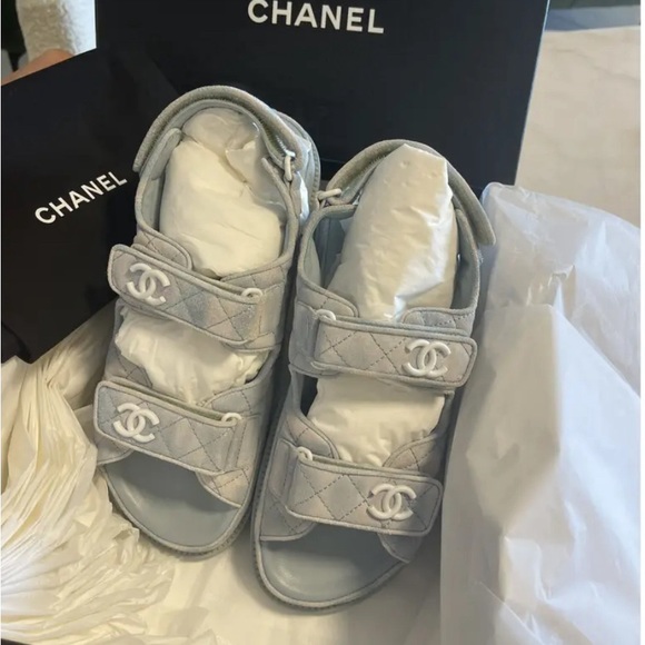 Chanel Ve Velour Dad Sandal size 39 - Picture 4 of 9